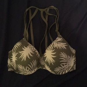 Green push-up bra